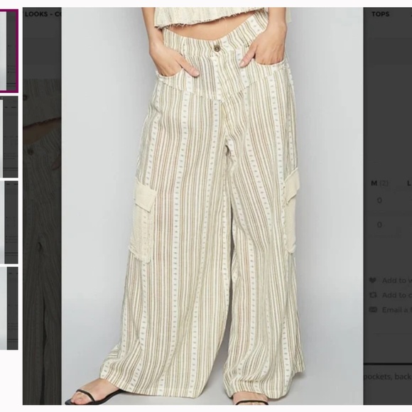 POL “ Lynnfield  “ POL V-Neck Textured Woven Top Jacket and Pants 2 Piece Set 10 - Picture 7 of 9